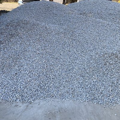 Limestone gravel pile